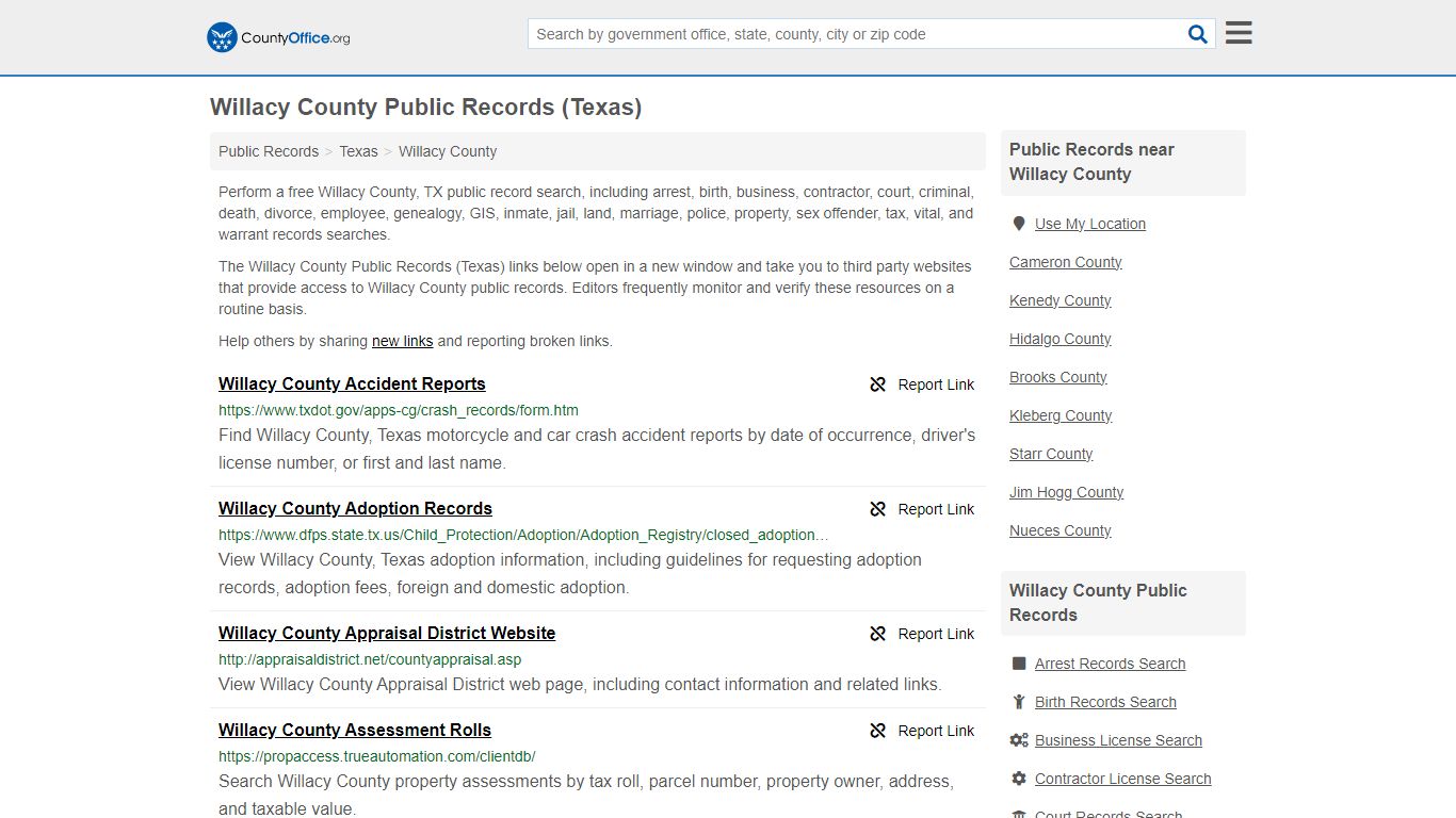 Willacy County Public Records (Texas) - County Office